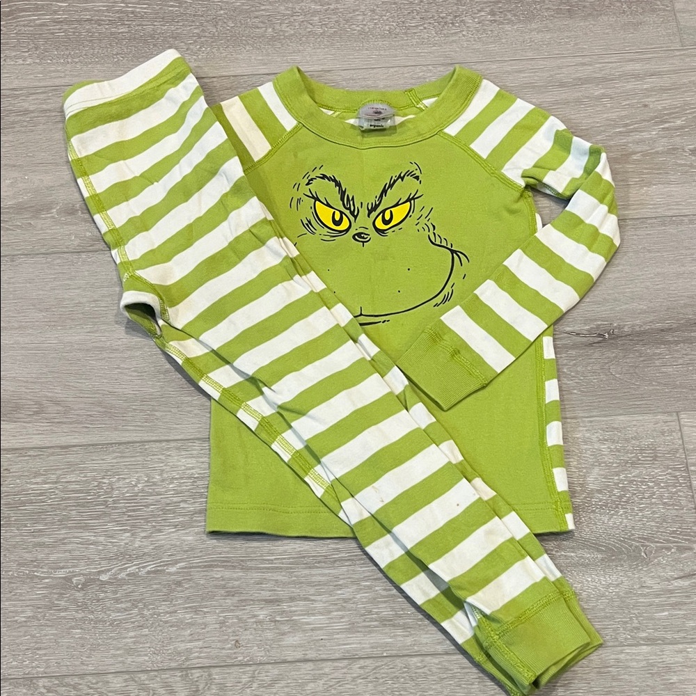 Hanna Andersson Kids Green Grinch Pajama Set